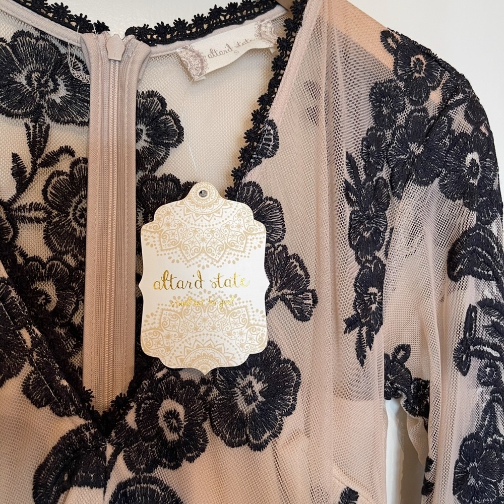 Altar'd State Black Floral Lace Dress - Picture 6 of 7
